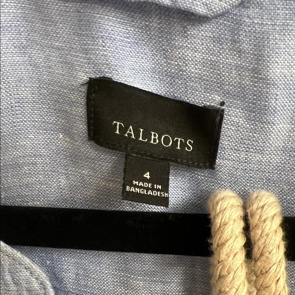 Talbots Light Blue Midi Dress with Button Detail - Picture 4 of 5